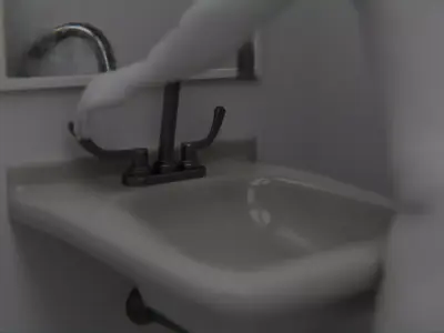 Low Poly Bathroom Sink For Games Low-poly 3D model