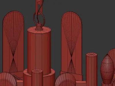 chandelier 8 light 3D model