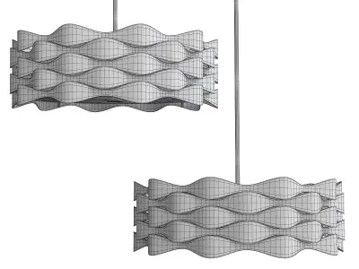 Coastal Current LED Drum Pendant Light Low-poly 3D model