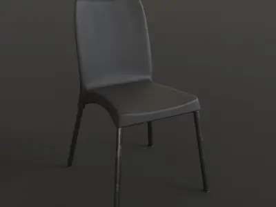 Stackable Plastic Chair Low-poly 3D model shop