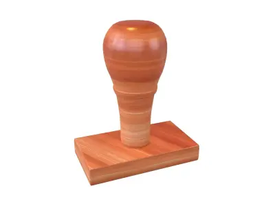 Rubber Stamp v1 004 Low-poly 3D model