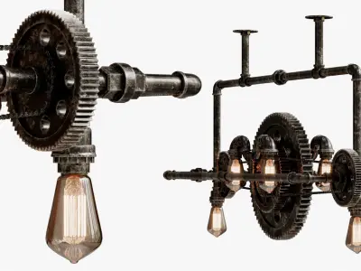 Chandelier connect sogwheel 3D model