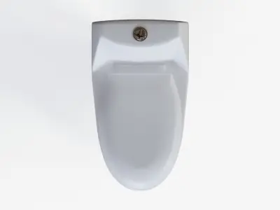 Toilet and Trashcan Free low-poly 3D model