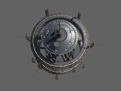 Space Station Low Poly 5 Low-poly 3D model
