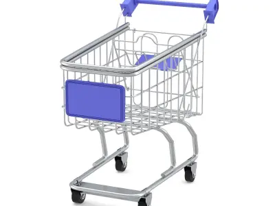 Supermarket Trolley 3D model