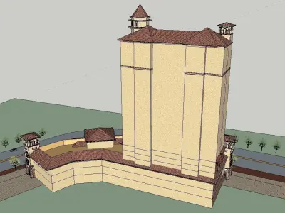 vacation spot-Resort-Fashion Leisure Hotel-0185 3D model