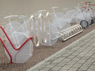 Bike Racks collection set 3D model