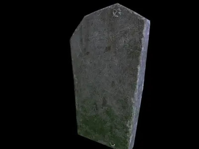 OldGravestone1 gravestone Low-poly 3D model
