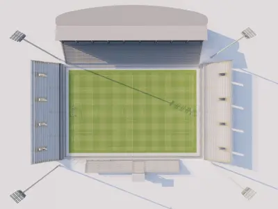 Football Stadium-American football 3D model