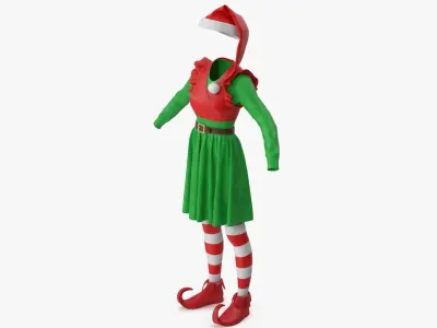  Christmas Elf Costume Female 