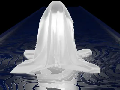 Ghost in Shroud Blend Free low-poly 3D model