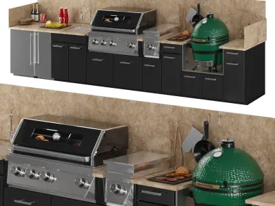 TREX outdoor kitchen 3D model