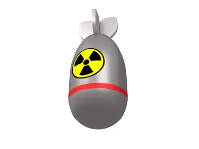Nuclear Bomb v1 005 Low-poly 3D model