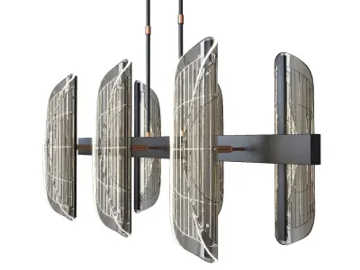 Acrylic Transformable Pendant Light 3D model