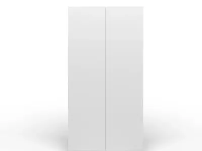 Two Door White Wardrobe 3D model
