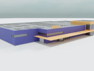 Ikea Store Building Low-poly 3D model