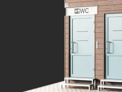 Public toilet 2 3D model