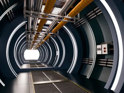 Sci Fi Corridor V2 3D model