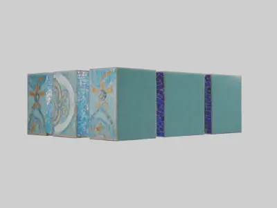 Mosaic Tiles Low-poly 3D model