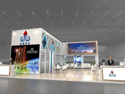 14X10 EXHIBITION STAND ALL SIDE OPEN 3D model