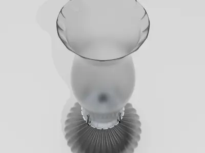 Vintage Oil Lamp Low-poly 3D model