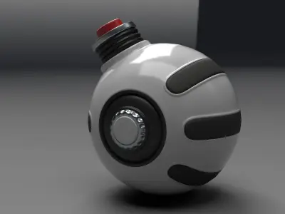 Stylized Sci-Fi Grenade Low-poly 3D model