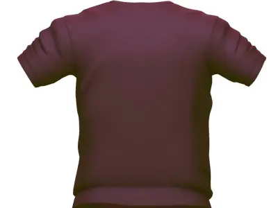 Cartoon High Poly Subdivision Maroon Sweater Low-poly 3D model