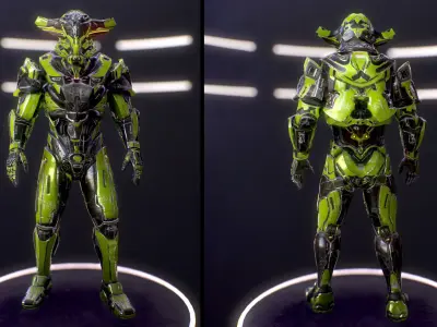 Sci-Fi Armor 2 Low-poly 3D model