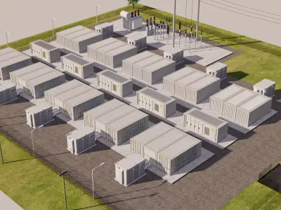 Battery Storage Park 3D model