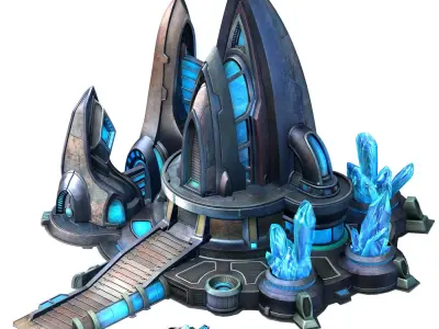 Future World - Crystal Energy - Architecture 3D model