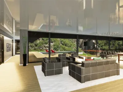 Modern villa  3D model 3D model