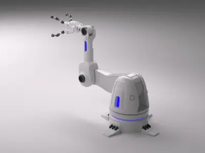 Robotic Arm Rigged 3D model