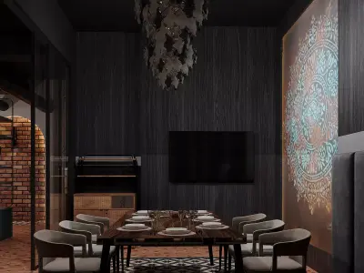 RESTAURANT MODERN STYLE INTERIOR DESIGN 3D model