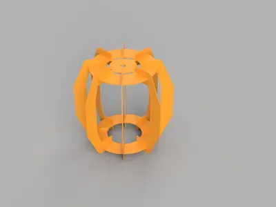 Simple Structure Stylish Home Chandelier Free low-poly 3D model