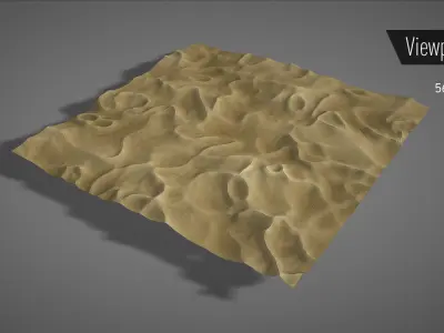 Desert sand Low-poly 3D model