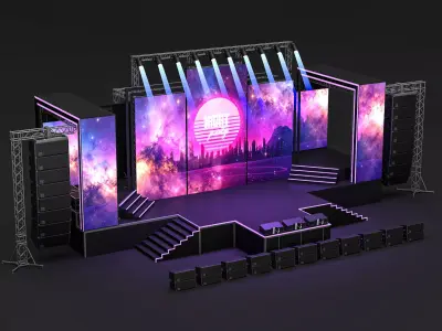 Concert Stage 10 3D model purchase