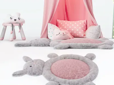 rabbit kids set 01 3D model