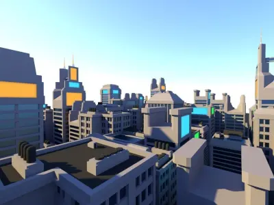Low Poly City Mega Pack Low-poly 3D model