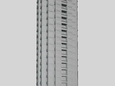 Apartment Building Free 3D model buy