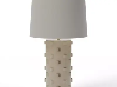 Hatcher High Light Table Lamp Cream Low-poly 3D model