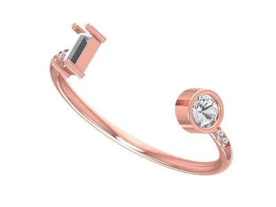 Women Light Weight Band Ring 3D print model 21