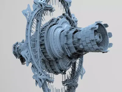 Alien cliff cloning facility 2 3D model