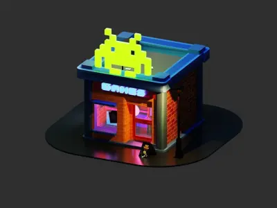 Arcade games shop  3D model