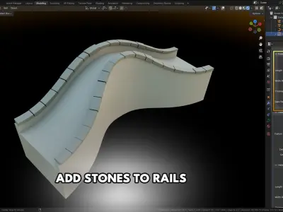 3D Tudor Bridgify - Blender Bridge Geometry Node 3D model