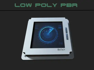 Sci-fi Element 2 texture options Low-poly 3D model