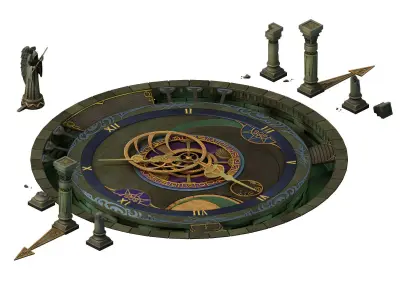 Game Collection of books - sink to the small square 3D model