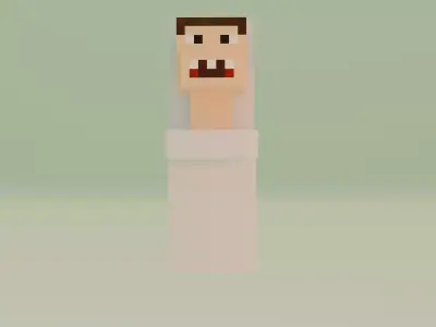 mine craft skibidi toilet 3D model