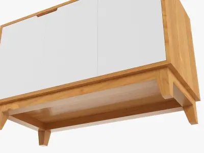 TV stand with drawers 02 3D model