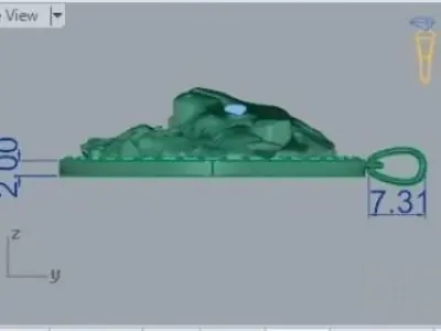 Lion Pendant 315 3D print model