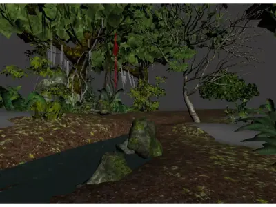 Tropical Rainforest Scene 3D model